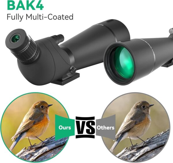 613fbcd112da45b28609644f969329e5 Gosky Updated 20-60×85 Dual Focusing Spotting Scopes with Tripod, Carrying Bag and Quick Phone Holder – BAK4 High Definition Waterproof Spotter Scope for Bird Watching Wildlife Scenery