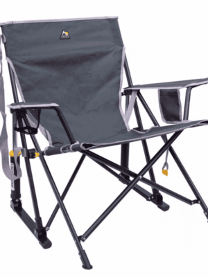 Outdoor Kickback Rocker Chair Pewter Heather