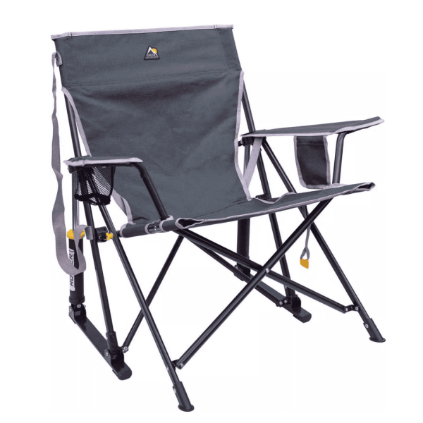 Outdoor Kickback Rocker Chair Pewter Heather