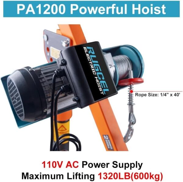 61b69452fbdf45179e70a3c321983203 1100lb Folding Dismountable Household Hoist Truck Crane with Electric Hoist (110V) – 880lb Pulling Force, Jib Cranes for Factory, Warehouse, Construction