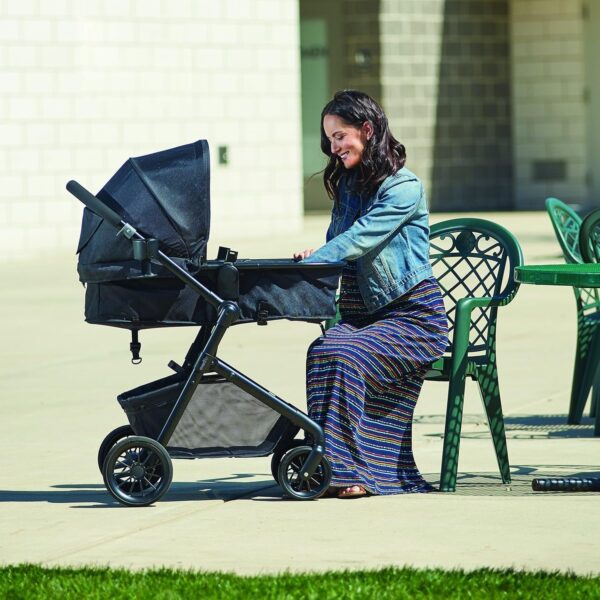 Pivot Modular Travel System with LiteMax Infant Car Seat with Anti-Rebound Bar (Desert Tan)