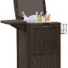61f7dc2478544e389579f77fc78a96f6 77 Quart Resin Beverage Cart, Java & Suncast 33 Gallon Resin Trash Can