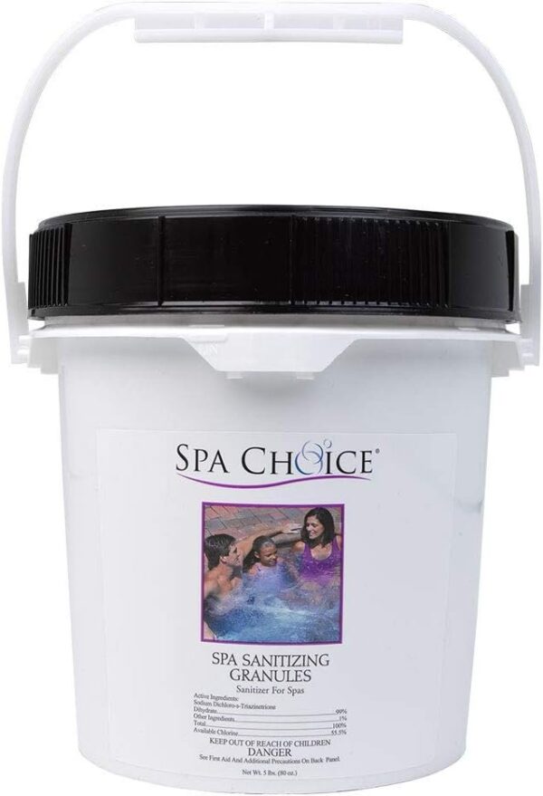 Chlorine Granules for Hot Tubs & Spas, 5 lbs – Fast-Dissolving, Algae Control, Bacteria Killer