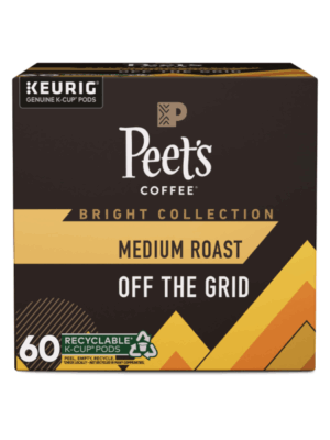 Peet s Coffee, Medium Roast K-Cup Coffee Pods for Coffee Machines Off The Grid, 60 Count (6 Boxes of 10 K-Cup Pods)