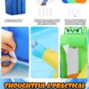 Inflatable Water Slides for Kids 8-in-1 Bounce House Water Park with 450W Blower Climbing Wall, Splash Pool, 2 Water Cannons, Basketball Hoop, Water Slide, Crocodile Sprinkler for Gift Backyard Party