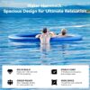 Round Inflatable Floating Dock, Sunchill Float Ring, Hammock Tanning Pool with 4in Woven Fabric, Manual Pump for 1-2 Min Quick Inflate/Deflate, Fits 2-8, Ideal for Lakes, Pools, Oceans
