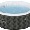 Bestway SaluSpa Miami EnergySense AirJet Inflatable Hot Tub Spa (71′′ x 26′′) | Portable Hot Tub with 2 Covers (1 Energy-Efficient Thermal Cover and 1 Standard Cover) | Fits Up to 2-4 Persons | Black