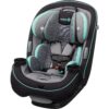 Grow and Go All-in-One Slim Convertible Car Seat, Rear Facing, 5-40 lbs, Forward Facing (30–65 lbs), High Back Booster Seat 40-100 pounds, Aqua Pop