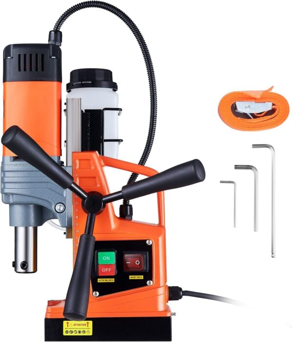 Mag Drill Press, 1550W 2′′ Boring Diameter, 2922lbf Power Magnetic Drill, 500 PRM, 10-Speed, Electric Drilling Machine for Metal Surface, Industrial and Home Improvement