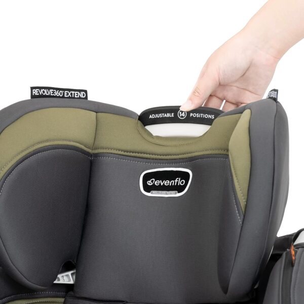 Revolve360 Extend Convertible Car Seat with 360 Degree Rotation, Extended Rear-Facing, Forward-Facing, Booster Mode, and Secure Latch Install, Revere Gray