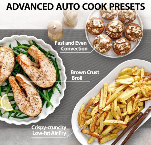 63978bc7580a43468247b590f4acc76a Air Fryer Combo 8-in-1 Countertop Microwave Oven, with Convection, Broil, Odor Removal Mode, 12.4′′ Position Memory Turntable, Child-Lock, 1.0 Cu.ft, Black Stainless Steel, ML2-EC10SA(BS)