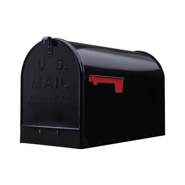 63b887bc01eb4409b602bb95a2b7407b Gibraltar Mailboxes Stanley Jumbo Galvanized Steel Post Mount Black Mailbox