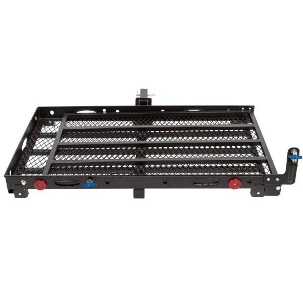 63c88ee9faa5474c8d5f44106195f13c SILVER SPRING SC400-V2 500 lbs. Capacity Hitch-Mounted Folding Steel Wheelchair or Scooter Carrier with 42 in. L Ramp
