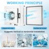 Laminar Flow Hood, H-14 HEPA Filter with Safety Locks, Class 100/ ISO Class 5 Cleanliness, Fan Filter Unit 22.6×22.6in Flow Hood Mycology/Clean Room/Laboratory 110V