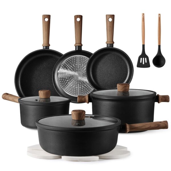 63e2347dd857460f834dcd2d6796b613 CAROTE 16pcs Pots and Pans Set Non Stick, Nonstick Kitchen Cookware Sets, Black