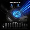 130W RGB LED Video Light APP/2.4G Control 17 Effects, 2500-7500K 19800lux/1m COB Continuous Lighting Output with CRI97/TLCI98 4 Dimming Curves, Spotlight for Studio Shoots, FS150C