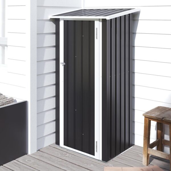 6442dce1770f45c3a15cbd1fff4df58a Aoxun 6.2×4 FT Shed Outdoor Storage Shed Metal Garden Shed with Lockable Doors & Slooping Roof Tool Shed Bike Shed for Backyard, Patio, Poolside (Brown)