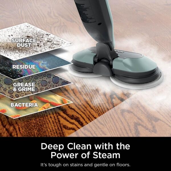 Steam Pickup 3-in-1 Steam Mop Picks Up Debris, Deep Scrubs, & Steam Sanitizes – All At Once, Lightweight Steam Cleaner for Home with Sealed Hard Floors like Hardwood, Tile & Laminate, SD201