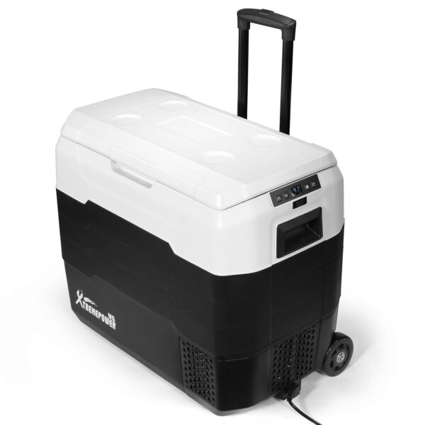 6503e06f59bf4d618e283bf35cfc572c 53-Quart Portable Bluetooth Rolling Cooler Refrigerator Car
