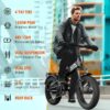 Buddy Pro 750W Foldable Electric Bike, 20′′ Fat Tire, 48V 13Ah Battery, Dual Suspension, LCD Display, Black