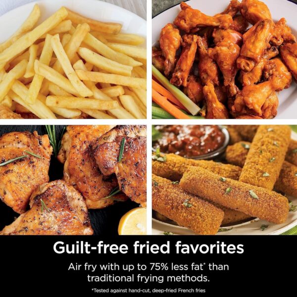 659b53306e1442a894a88c5a84284652 DZ401 Foodi 10 Quart 6-in-1 DualZone XL 2-Basket Air Fryer with 2 Independent Frying Baskets, Match Cook & Smart Finish to Roast, Broil, Dehydrate for Quick, Easy Family-Sized Meals, Grey