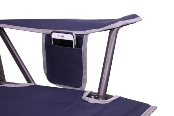 Outdoor Comfort Pro Rocker Foldable Rocking Camp Chair, Indigo