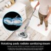 Steam Pickup 3-in-1 Steam Mop Picks Up Debris, Deep Scrubs, & Steam Sanitizes – All At Once, Lightweight Steam Cleaner for Home with Sealed Hard Floors like Hardwood, Tile & Laminate, SD201