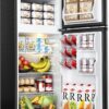 EUHOMY 3.2 Cu.Ft Mini Fridge with Freezer – 2-Door Compact Refrigerator for Bedroom, Dorm, Office or Apartment, Silver