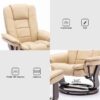 Multi-Position Recliner and Curved Ottoman with Swivel Base