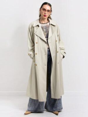 Cream trench double breasted