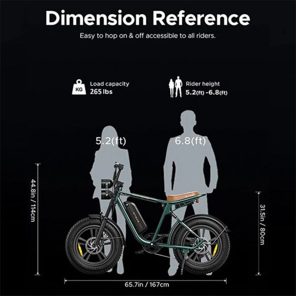 6614297839a84f2c861477d14c557768 1000W Electric Bike for Adults, Retro-Style, 28mph, 94 Miles Range, 20′′x4.0′′ Fat Tires, Full Suspension, UL Certified