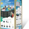 Funsicle 167 by 98 by 39.5 Inches Oasis Designer Oval Frame Outdoor Above Ground Swimming Pool Pool Set with Accessories, Dark Herringbone Gray