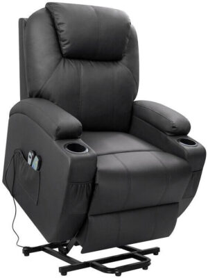 Faux Leather Power Lift Recliner Chair with Massage and Heating Functions