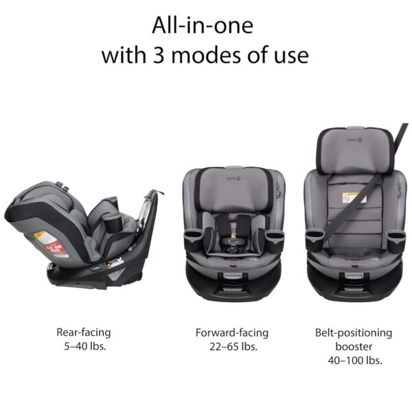 66b150f020914048a2a1c0f7c552d49e Safety 1st Turn and Go 360 DLX Rotating All-in-One Car Seat, Provides 360° seat Rotation, High Street