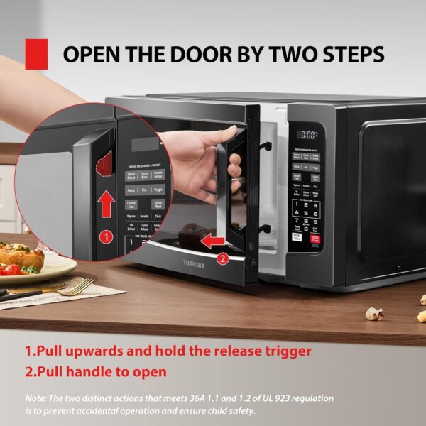 66b3088995944b889dea954863c8acbe Air Fryer Combo 8-in-1 Countertop Microwave Oven, with Convection, Broil, Odor Removal Mode, 12.4′′ Position Memory Turntable, Child-Lock, 1.0 Cu.ft, Black Stainless Steel, ML2-EC10SA(BS)