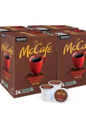 McCafe Premium Roast Coffee, Keurig Single Serve K-Cup Pods, Medium Roast, 24 Count (Pack of 4)