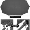 15ft Patio Umbrella with Solar Lights, Large Double Umbrella Outdoor, Rectangle 180”x106” Umbrellas with 156 PCS LED Lights and Crank Handle for Backyard Deck Pool Shade in Black(1.9′′ Pole)