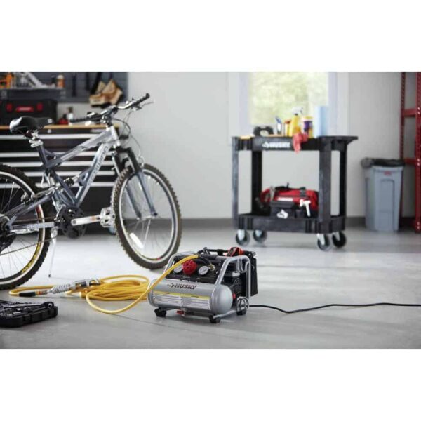 Husky 3300113 1 Gal. Portable Electric-Powered Silent Air Compressor