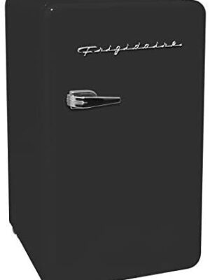 FRIGIDAIRE EFR372-BLACK 3.2 Cu Ft Black Retro Compact Rounded Corner Premium Mini Fridge