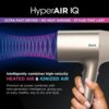 Shark HyperAir Hair Blow Dryer with IQ 2-in-1 Concentrator Styling Brush Attachments Stone