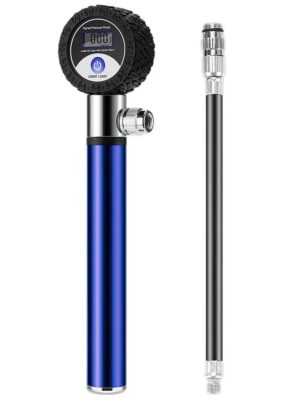 Mini Bike Pump with Gauge 120 PSI Fits Presta & Schrader Va-Lve