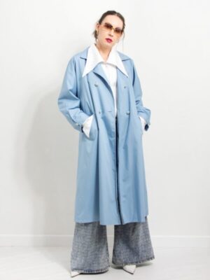 Light coat blue trench