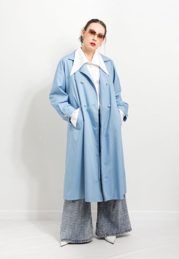 Light coat blue trench
