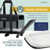 Quilted Chariot PRO Pet Carrier With Removable Wheels and Double Telescopic Handle