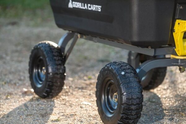 68a6408579434b639bf9733134efb66f 7GCG-NF Heavy-Duty Poly Dump Garden Cart with No-Flat Tires, 7 Cubic Feet, 1200-Pound Capacity, Black, Amazon Exclusive
