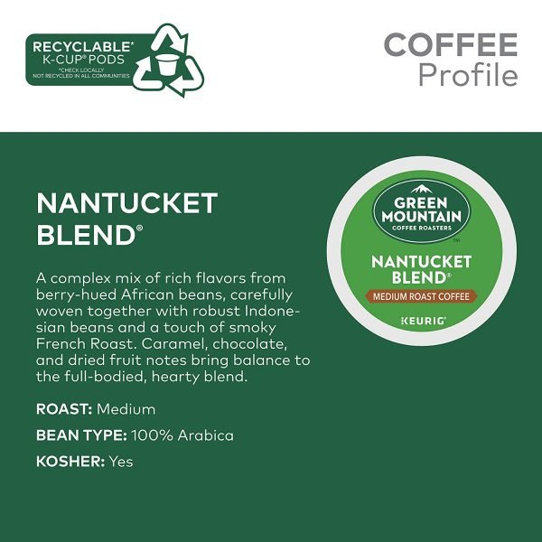 68d63ff62e5d4d38a49da68e7dff49ae Green Mountain Coffee Roasters Nantucket Blend, Single-Serve K-Cup Pods, Medium Roast Coffee, 96 Count