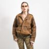 Bomber leather jacket