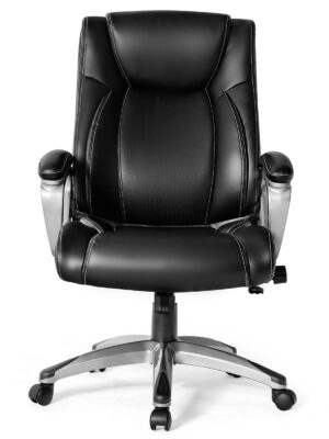 Big Tall Office Chai Ergonomic Swivel Chair w Lumbar Support Black