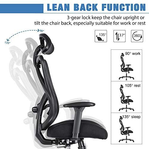 6935d9ff3d85419daa4812884af16116 Ergonomic Office Chair, Mesh Computer Desk Chair , High Back Executive Task Chair