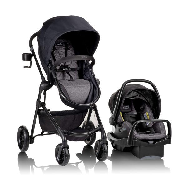 69a67134feb540ff85481d86d9b8ce7c Evenflo Pivot Modular Travel System with LiteMax Infant Car Seat with Anti-Rebound Bar (Casual Gray)